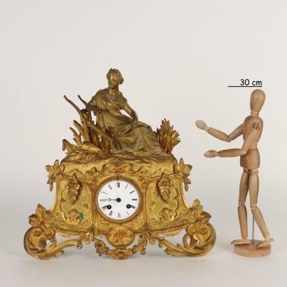 Gilded Bronze Mantel Clock