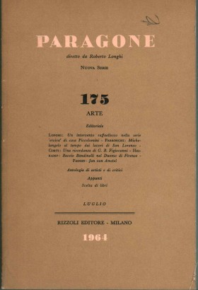 Paragone. Arte (Anno XV, Numero 175, bimestrale, luglio 1964)