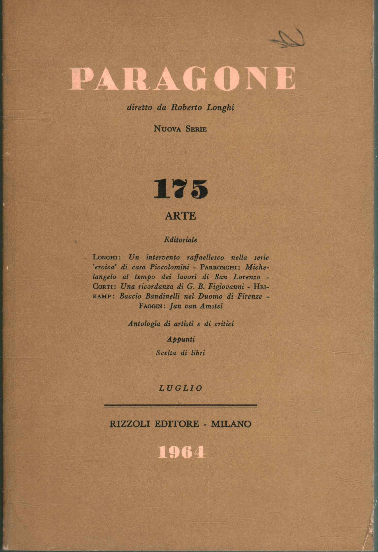 Vergleich. Literatur (Jahr XV Nummer 1,Paragone. Kunst (Jahr XV Nummer 175, b,Paragone. Kunst (Jahr