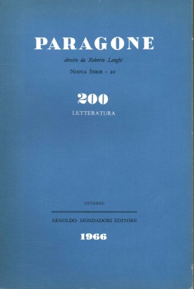 Paragone. Letteratura (Anno XVII, Numero 200/20, ottobre 1966)