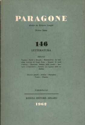 Paragone. Letteratura (Anno XIII, Numero 146, bimestrale, febbraio 1962)