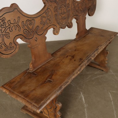 bench,Baroque Walnut Bench