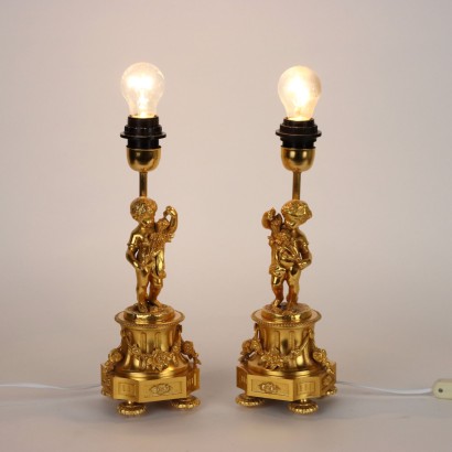 Pair of F.B.A.I. Bronze Lamps