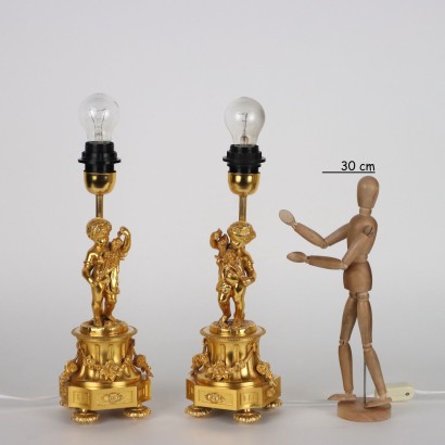 Pair of F.B.A.I. Bronze Lamps