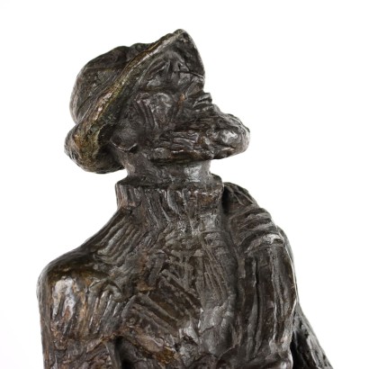 Sculpture d'alpiniste en bronze