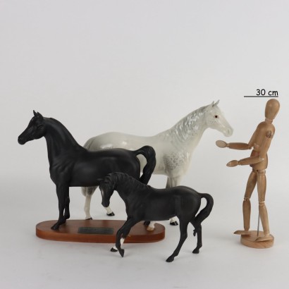 Grupo de caballos en porcelana de Beswick.