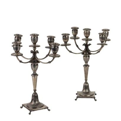 Pair of Silver Candelabra