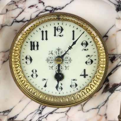 Horloge de comptoir en marbre Breccia