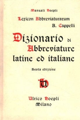 Dictionary of Latin and Italian abbreviations