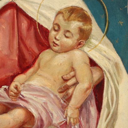 Cuadro Virgen con el Niño y Ángeles