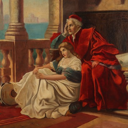 Gemäldeszene mit Othello und Desdemona