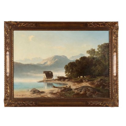 Paisaje con río,Pintura de Stanislas Eduard Von Kalckreuth,Paisaje de montaña con lago,Stanislas Eduard Von Kalckreuth,Stanislas Eduard Von Kalckreuth,Stanislas Eduard Von Kalckreuth,Stanislas Eduard Von Kalckreuth,Stanislas Eduard Von Kalckreuth