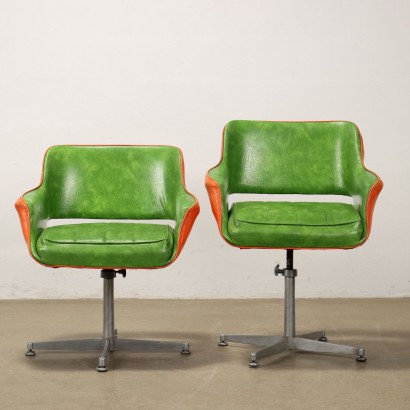 OFFICE ARMCHAIR GROUP, Sillones americanos vintage de los años 60 y 70