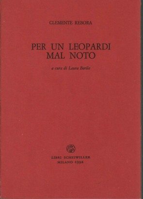 Per un Leopardi mal noto