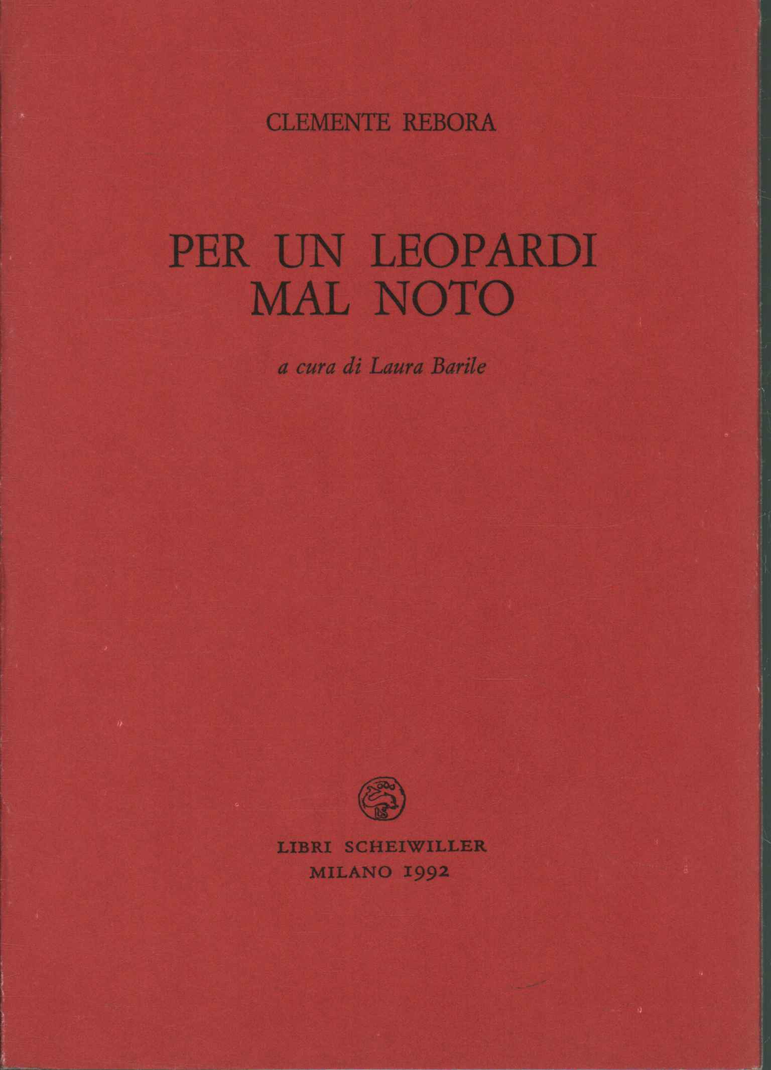 Per un Leopardi mal noto