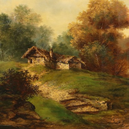 Painting Country Landscape with Figures