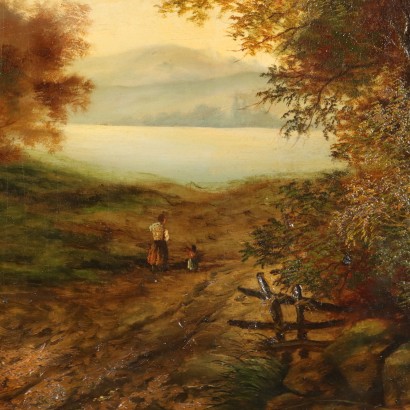 Painting Country Landscape with Figures