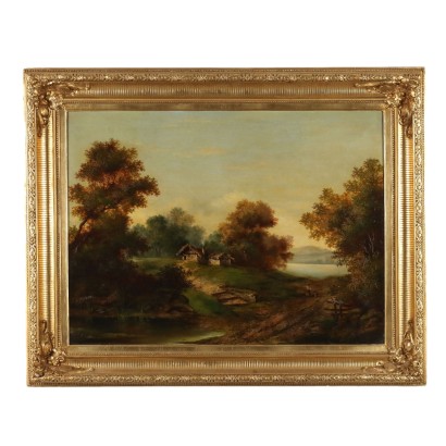 Tableau Modèrne Paysage Huile sur Toile XIXe-XXe Siècle