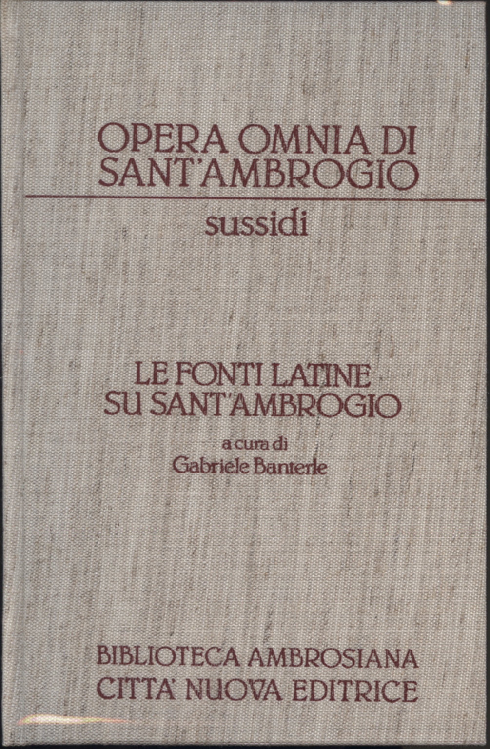 Le fonti latine su Sant'Ambrogi