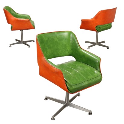 OFFICE ARMCHAIR GROUP, Sillones americanos vintage de los años 60 y 70