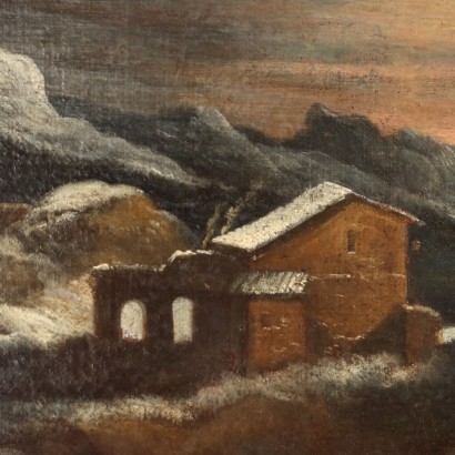 Peinture de paysage d’hiver