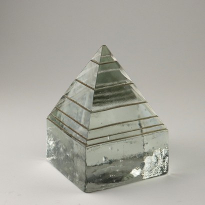 Vintage Pyramide aus Glas Pompeo Pianezzola für Appiani 60er Jahre