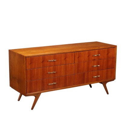 Commode Vintage en Acajou 6 Tiroirs Argentine des Années 60