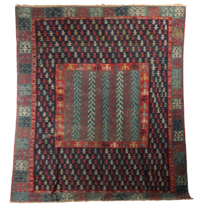 Antiker Kilim Teppich Baumwolle Extra-Feiner Knoten Iran 370 x 320 cm