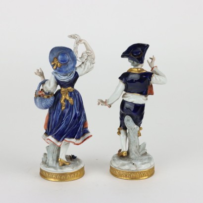 Paire de figurines en porcelaine Capodim