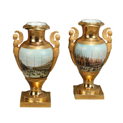 Paire de Grands Vases de Style Empire