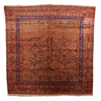 Tapis Kotan Ancien Coton Laine Noeud Gros Uzbekistan 205 x 200 cm