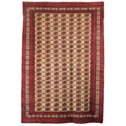 Antiker Bukhara Teppich Wolle Feiner Knoten Pakistan 349 x 245 cm