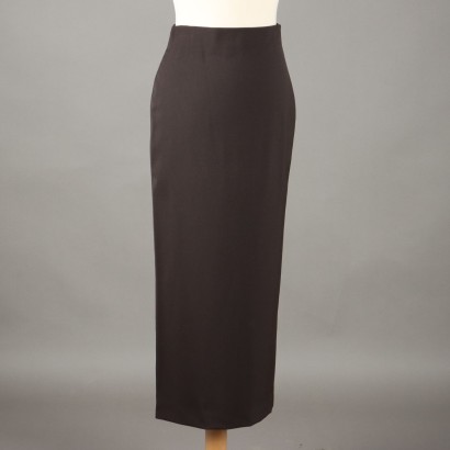 PierAntonio Gaspari Brown Longuette Skirt