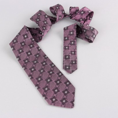 Vintage Gucci Tie Violet Silk Italy 1980s-1990s