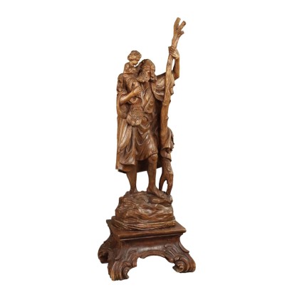 Saint Christopher Wooden Statue