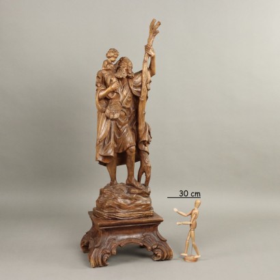 Saint Christopher Wooden Statue