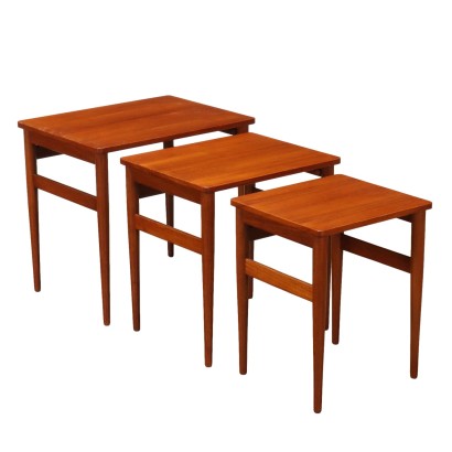 Set of three English tables