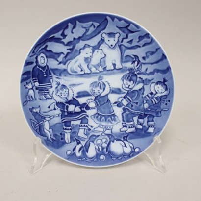 Royal Copenhagen Christmas Plate Child,Niños Invierno en Groenlandia,Ingrid Jensen,Ingrid Jensen,Ingrid Jensen,Ingrid Jensen