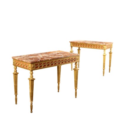 Pair of Neoclassical Style Consoles