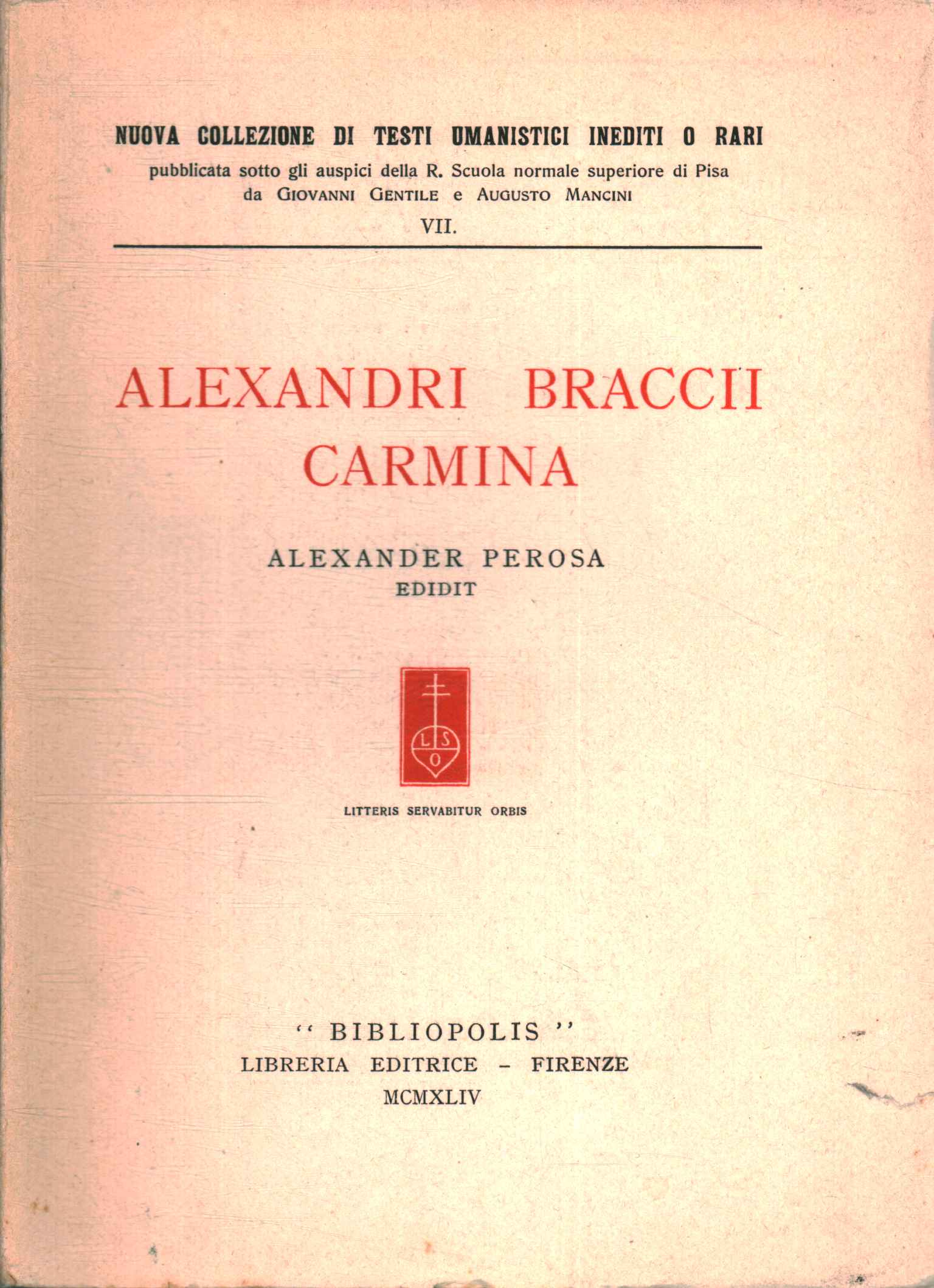 Alexandri Braccii carmine