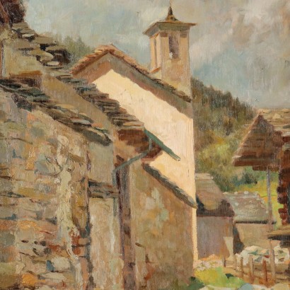 Pintura de Domenico De Bernardi,Vista del pueblo,Domenico De Bernardi,Domenico De Bernardi,Domenico De Bernardi,Domenico De Bernardi,Domenico De Bernardi,Domenico De Bernardi,Domenico De Bernardi