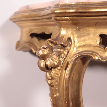 Console et miroir de style baroque