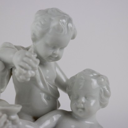 Putti Bacchantes in Porcelain by Rudolsta