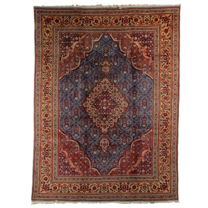 Antique Ardebil Carpet Cotton Wool Heavy Knot Iran 129 x 96 In