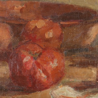 Painting by Domenico De Bernardi, Composition with bread and tomatoes, Domenico De Bernardi, Domenico De Bernardi, Domenico De Bernardi, Domenico De Bernardi, Domenico De Bernardi