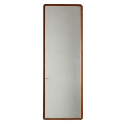 Vintage Wall Mirror Teak Frame Mirrored Glass Denmark 1960s