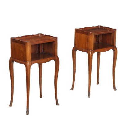 Antique Bedside Tables Mahogany France XX Century