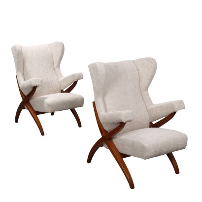 Arflex Fiorenza Sessel Vintage Design Franco Albini Buchenholz