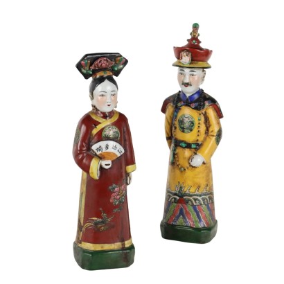 Antique Porcelain Figures Emperor and Wife XX Century