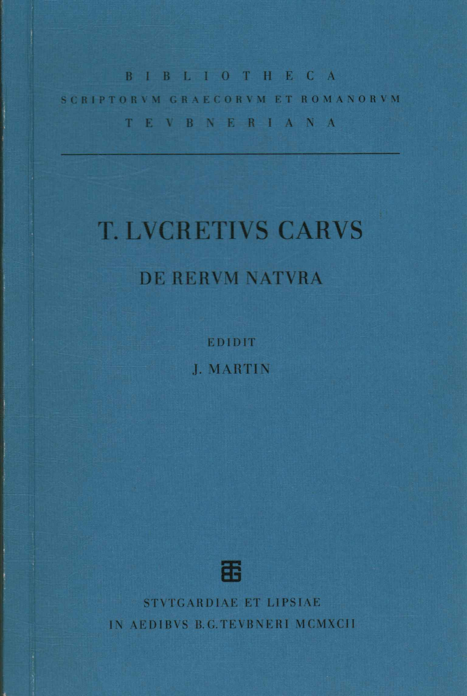 T. Lucreti lieber de rerum natura. Bücher